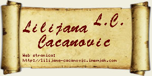 Lilijana Cacanović vizit kartica